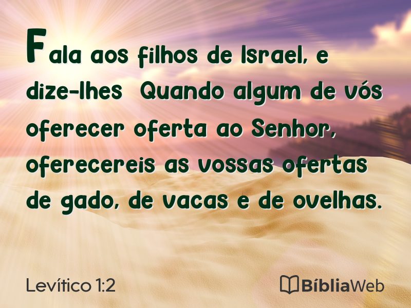 Levítico 1:2 em imagem para compartilhar