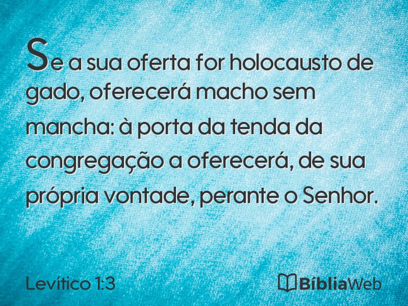 Levítico 1:3 em imagem para compartilhar