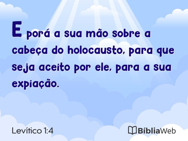 Levítico 1:4 em imagem para compartilhar