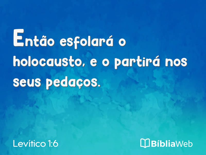 Levítico 1:6 em imagem para compartilhar