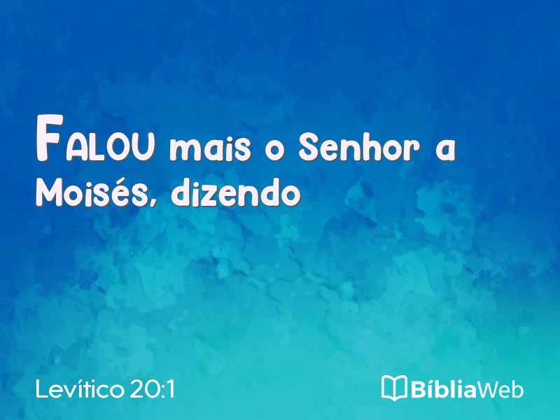 Levítico 20:1 em imagem para compartilhar