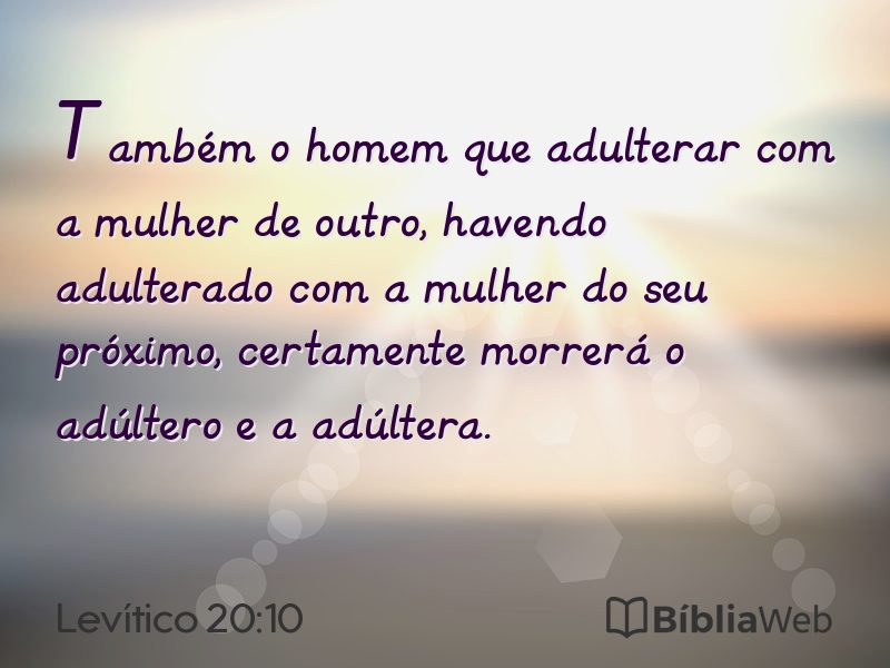 Levítico 20:10 em imagem para compartilhar