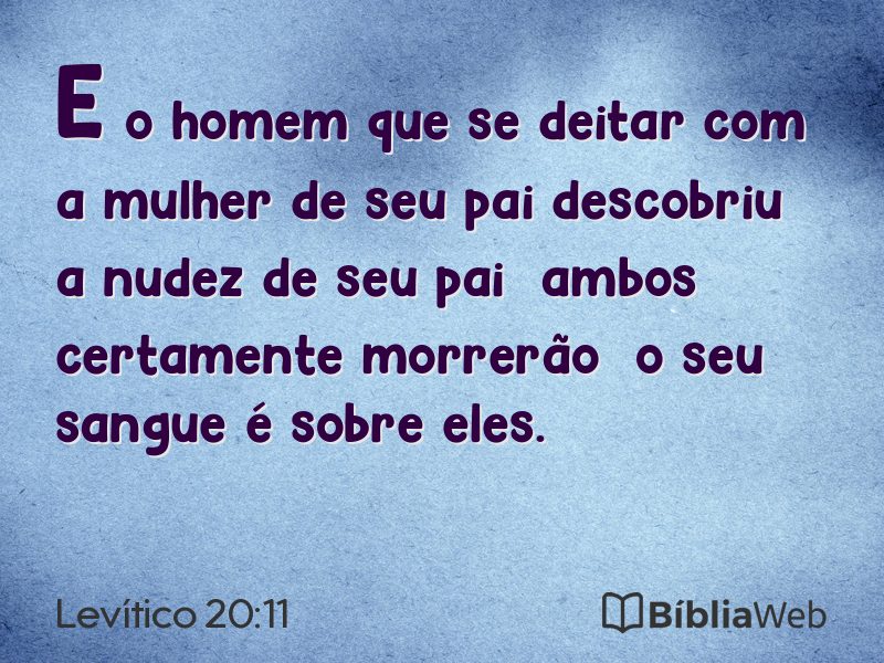 Levítico 20:11 em imagem para compartilhar