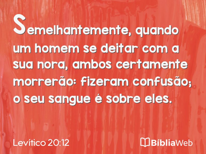 Levítico 20:12 em imagem para compartilhar