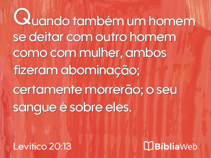 Levítico 20:13 em imagem para compartilhar