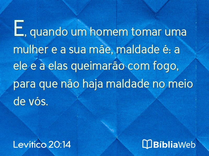 Levítico 20:14 em imagem para compartilhar
