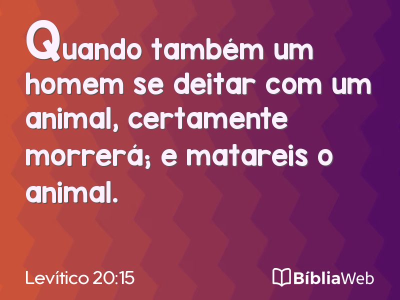 Levítico 20:15 em imagem para compartilhar