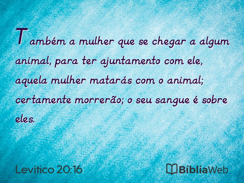 Levítico 20:16 em imagem para compartilhar