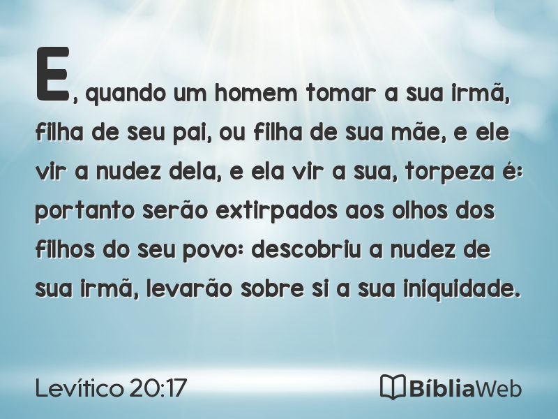 Levítico 20:17 em imagem para compartilhar