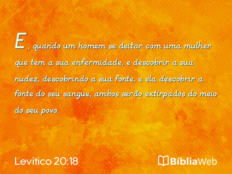 Levítico 20:18 em imagem para compartilhar