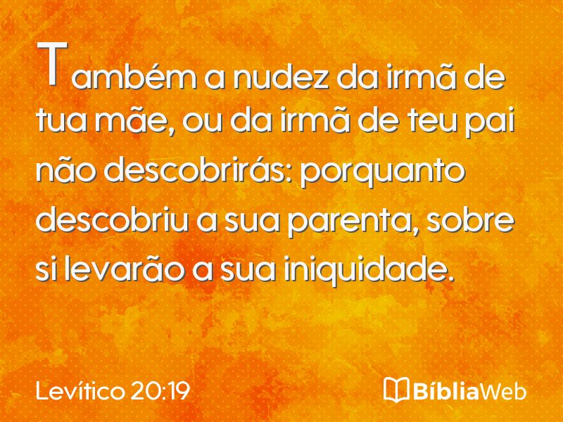 Levítico 20:19 em imagem para compartilhar