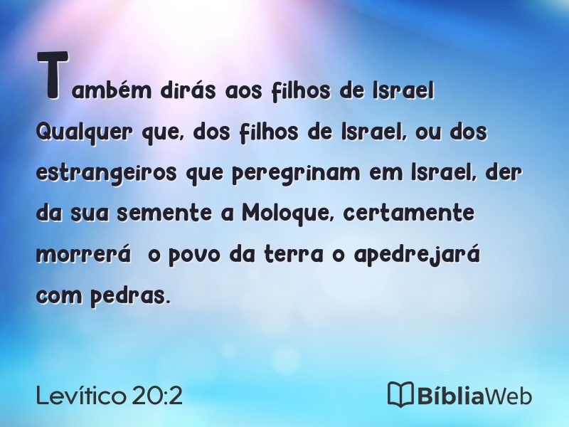 Levítico 20:2 em imagem para compartilhar