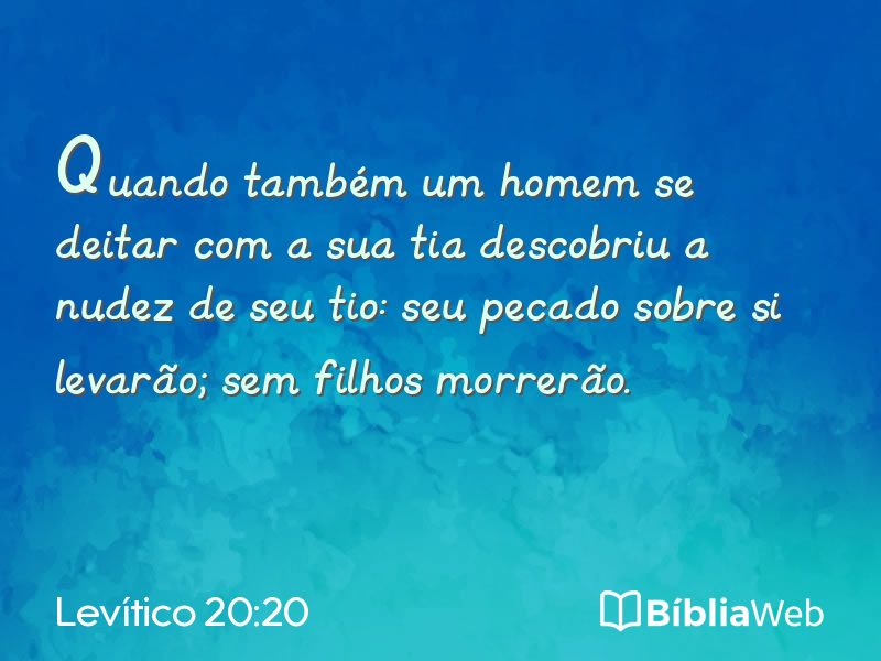Levítico 20:20 em imagem para compartilhar