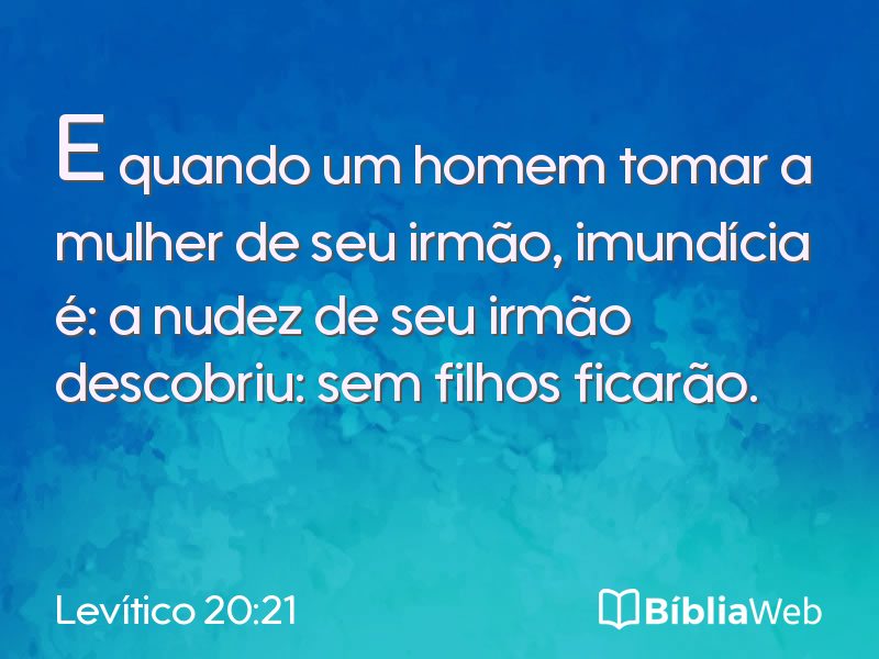 Levítico 20:21 em imagem para compartilhar