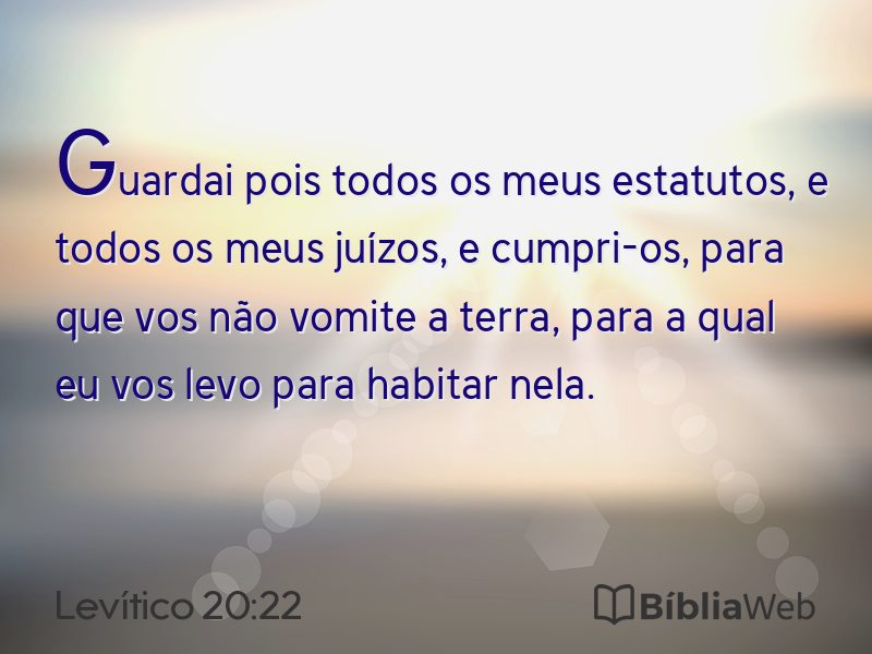 Levítico 20:22 em imagem para compartilhar