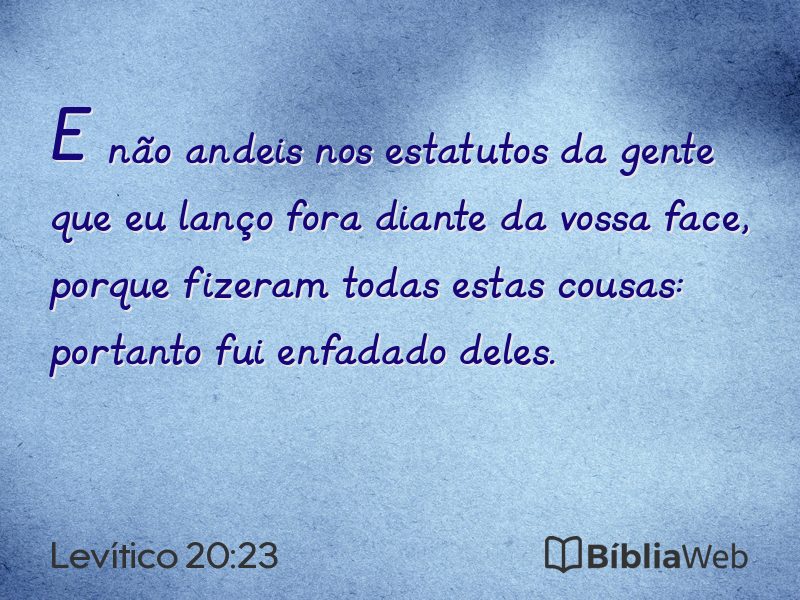 Levítico 20:23 em imagem para compartilhar