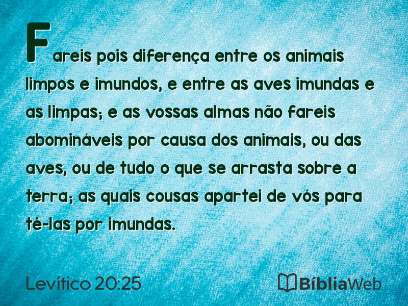 Levítico 20:25 em imagem para compartilhar