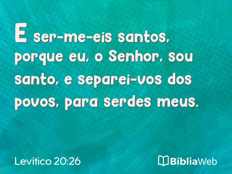 Levítico 20:26 em imagem para compartilhar