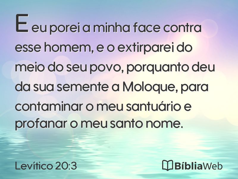 Levítico 20:3 em imagem para compartilhar