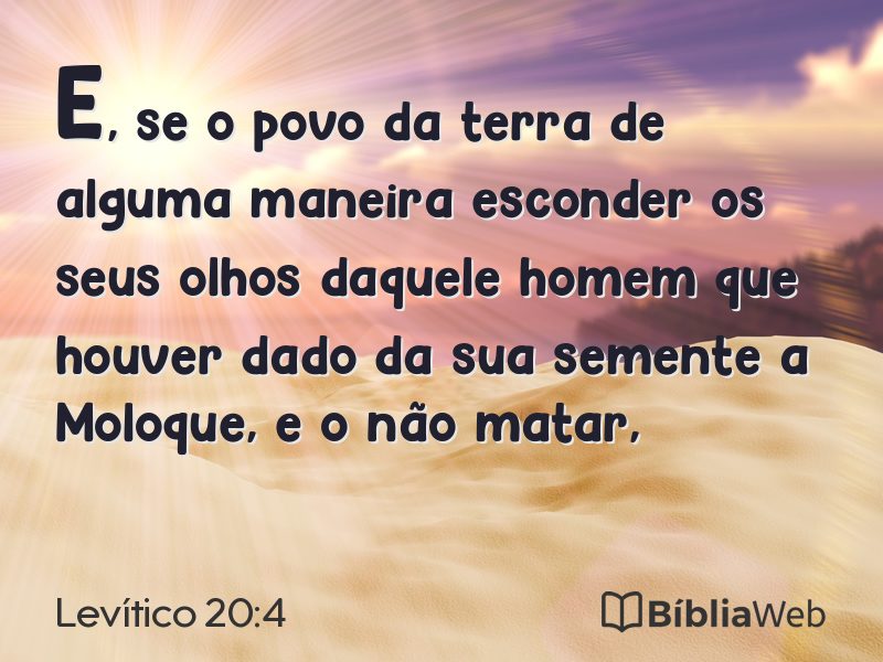 Levítico 20:4 em imagem para compartilhar