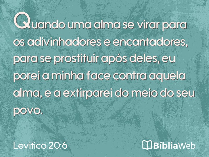 Levítico 20:6 em imagem para compartilhar