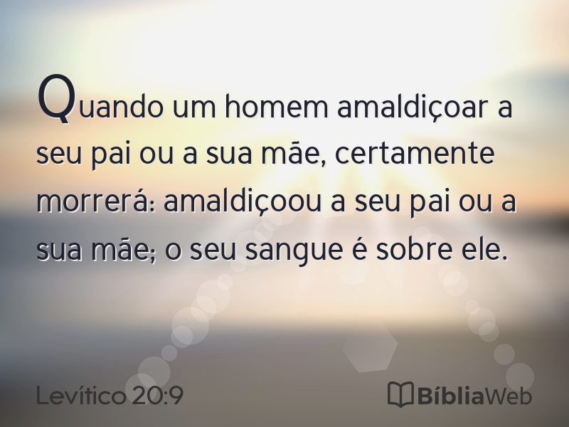 Levítico 20:9 em imagem para compartilhar