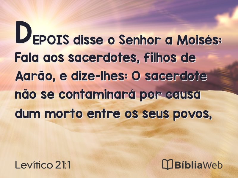Levítico 21:1 em imagem para compartilhar