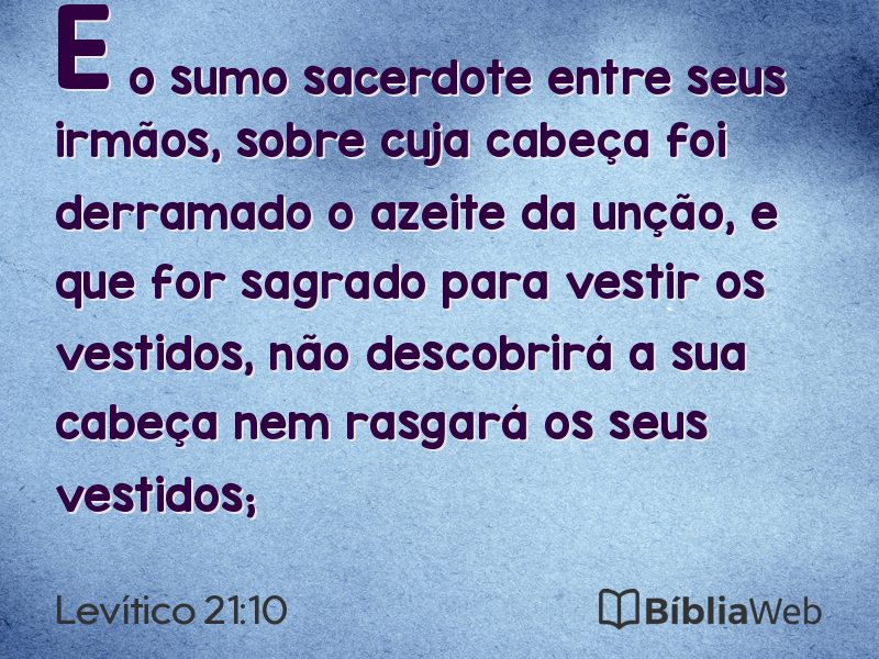 Levítico 21:10 em imagem para compartilhar