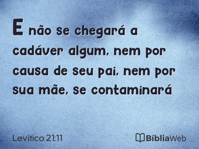 Levítico 21:11 em imagem para compartilhar