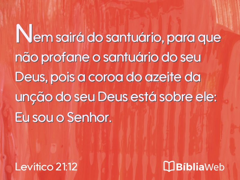 Levítico 21:12 em imagem para compartilhar