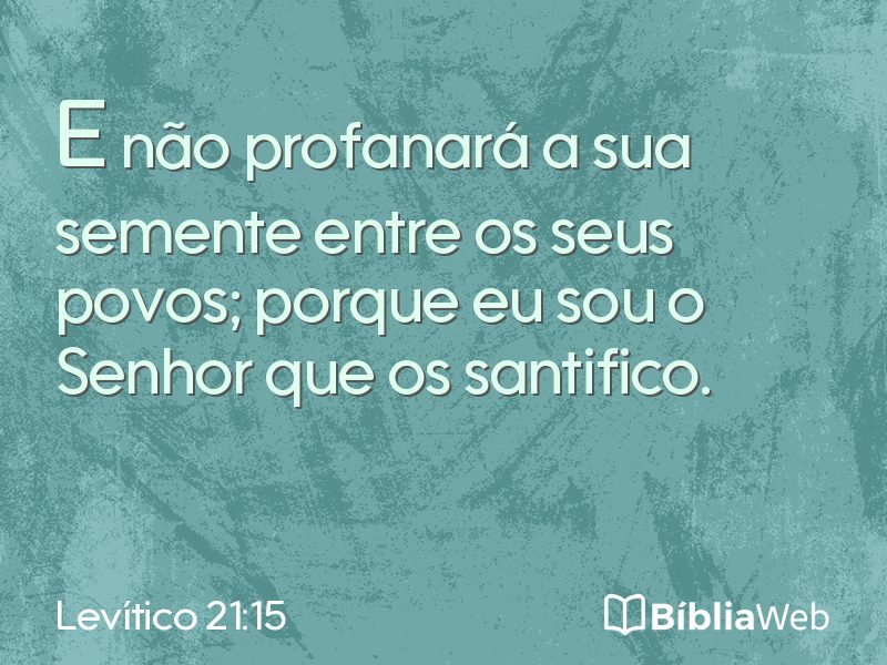 Levítico 21:15 em imagem para compartilhar