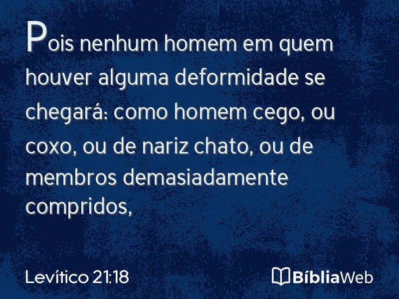 Levítico 21:18 em imagem para compartilhar