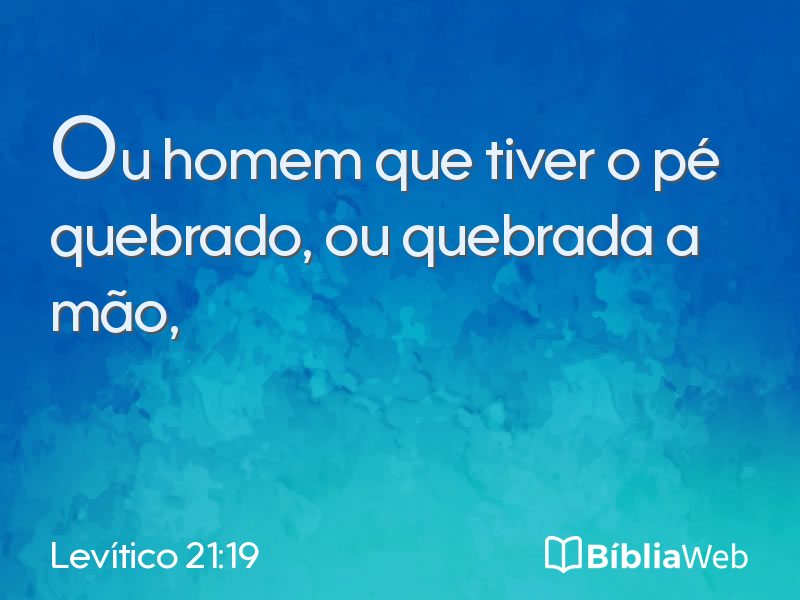 Levítico 21:19 em imagem para compartilhar