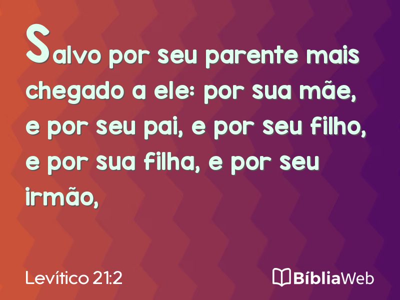 Levítico 21:2 em imagem para compartilhar