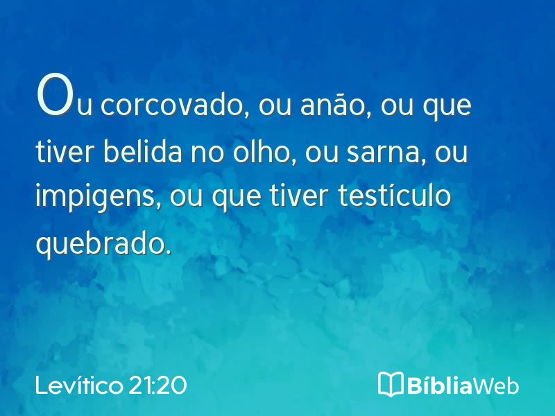 Levítico 21:20 em imagem para compartilhar