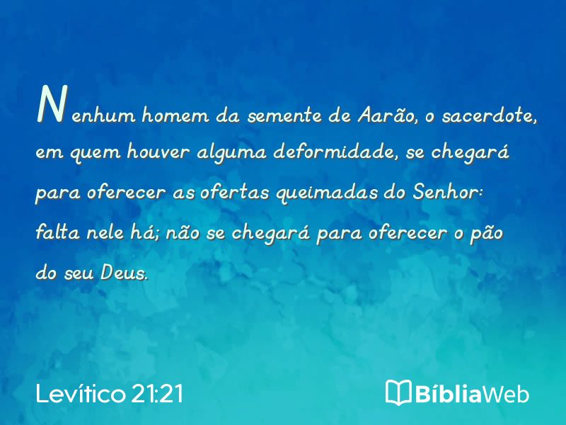 Levítico 21:21 em imagem para compartilhar
