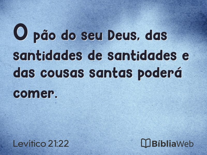 Levítico 21:22 em imagem para compartilhar