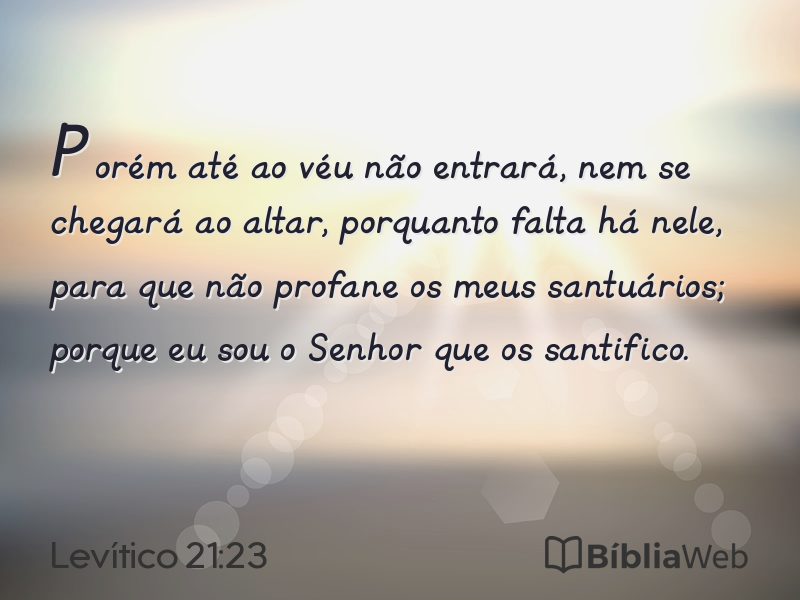 Levítico 21:23 em imagem para compartilhar