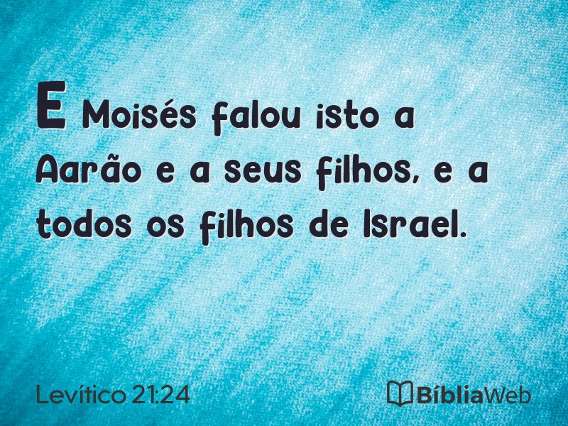 Levítico 21:24 em imagem para compartilhar