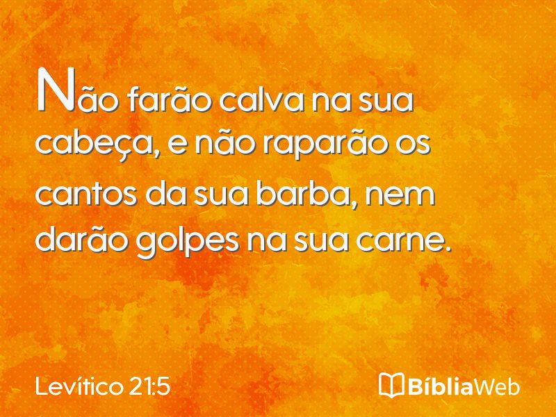 Levítico 21:5 em imagem para compartilhar