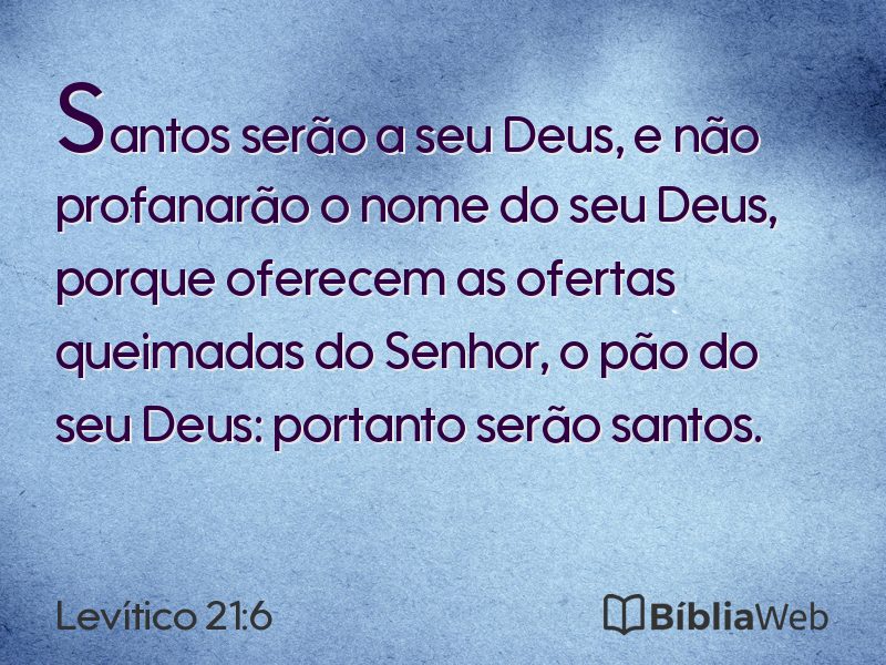 Levítico 21:6 em imagem para compartilhar