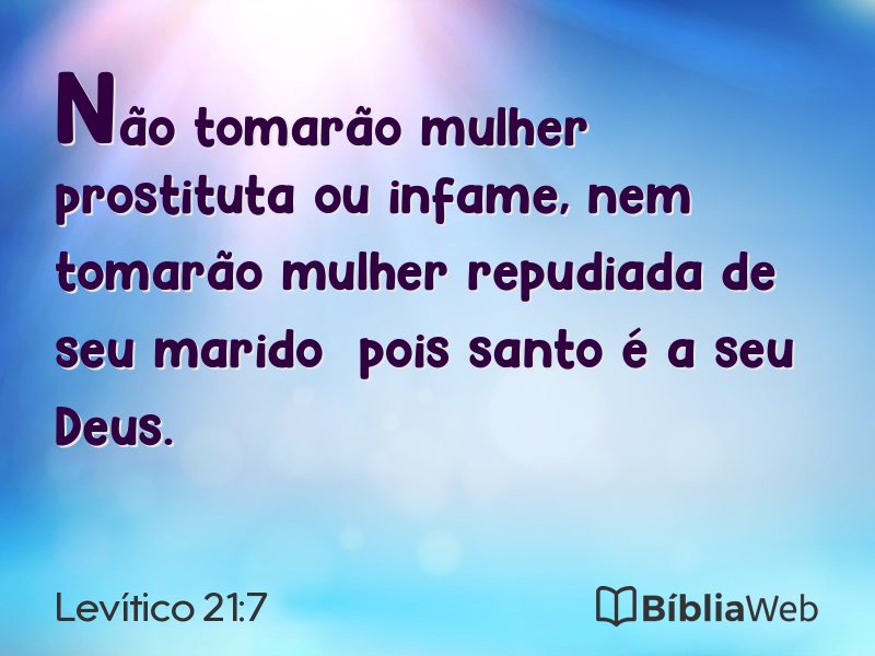 Levítico 21:7 em imagem para compartilhar