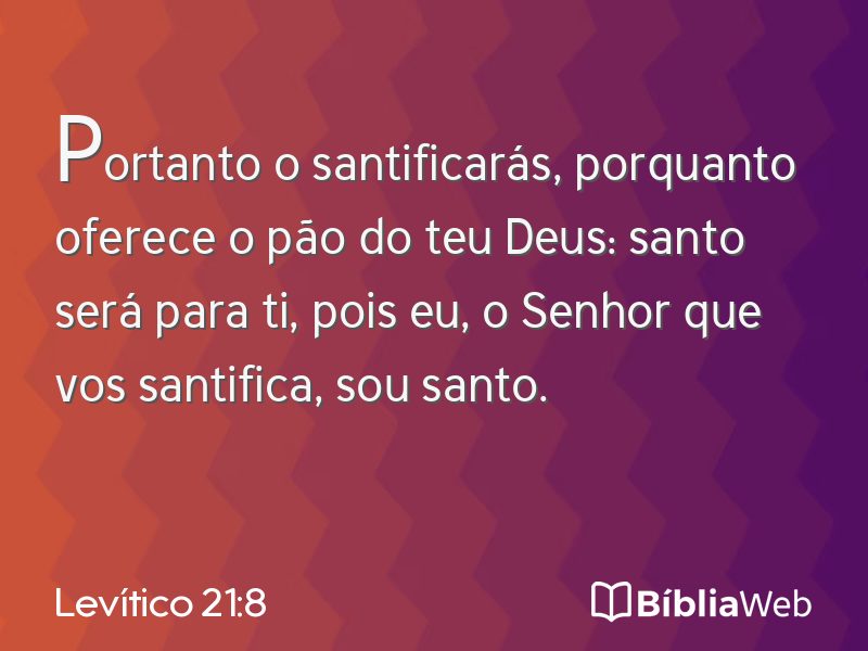 Levítico 21:8 em imagem para compartilhar