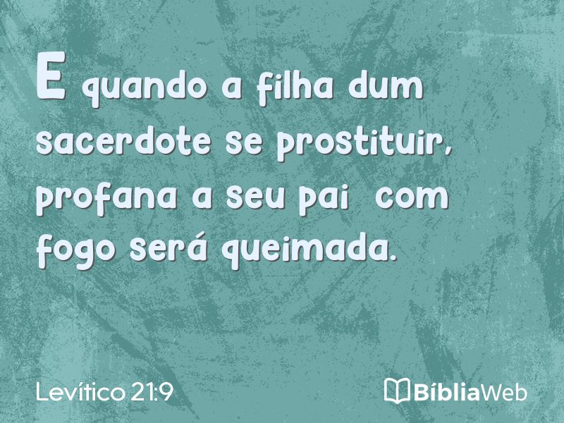 Levítico 21:9 em imagem para compartilhar