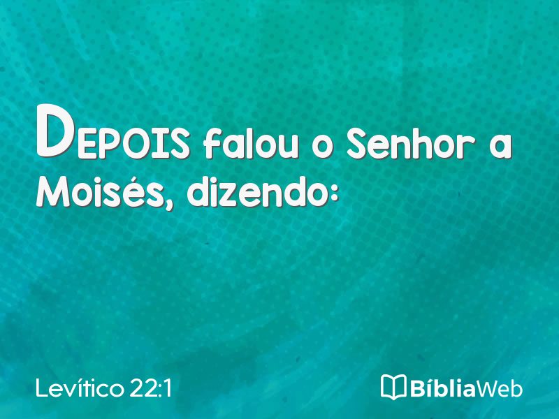 Levítico 22:1 em imagem para compartilhar