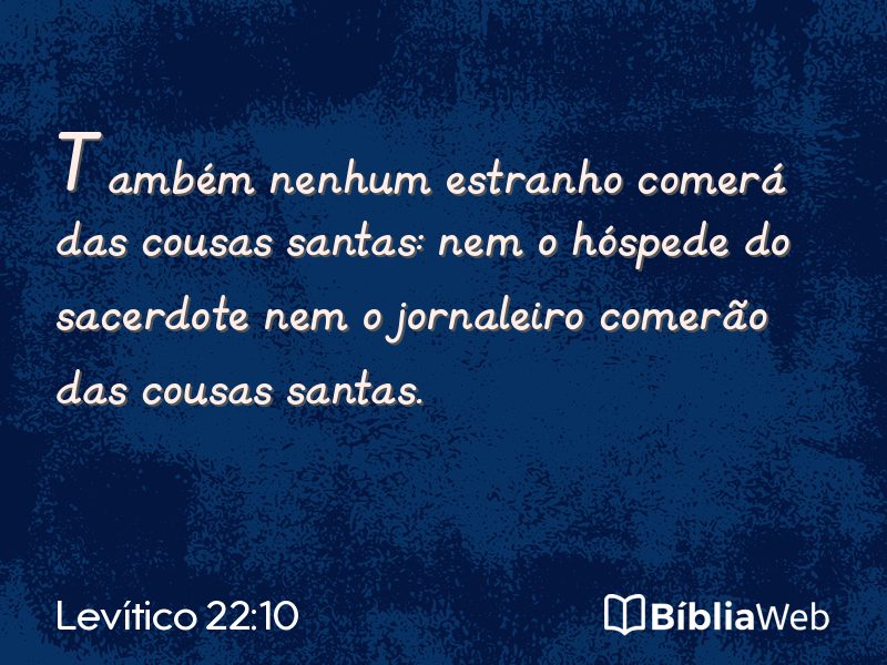 Levítico 22:10 em imagem para compartilhar