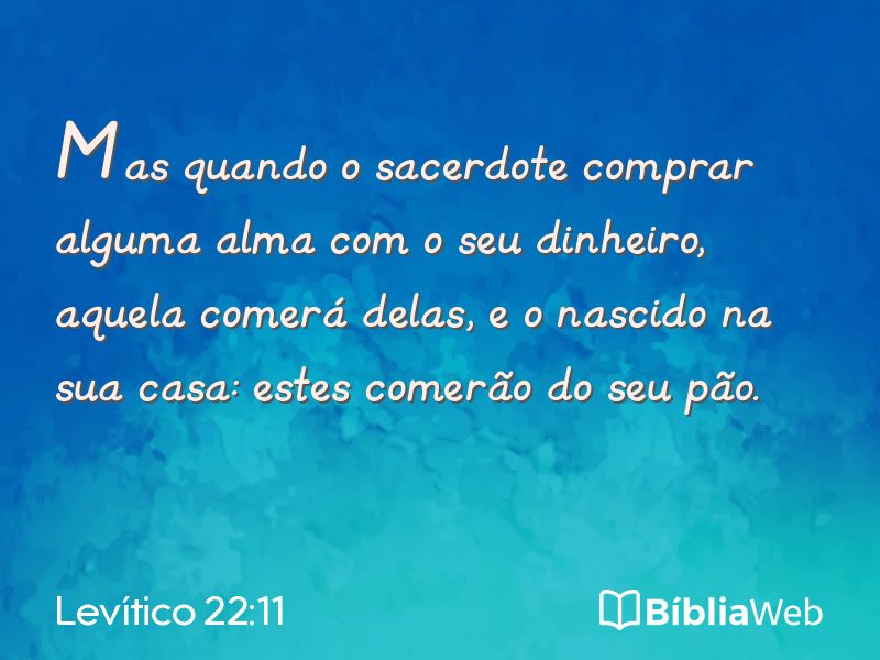 Levítico 22:11 em imagem para compartilhar