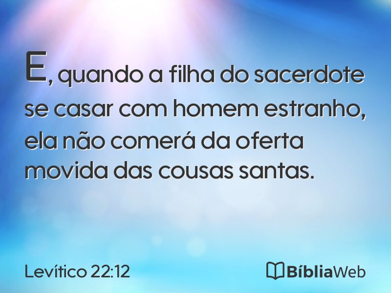 Levítico 22:12 em imagem para compartilhar