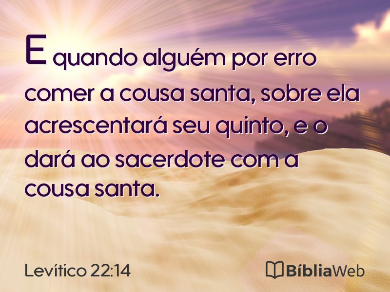 Levítico 22:14 em imagem para compartilhar