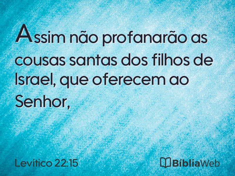 Levítico 22:15 em imagem para compartilhar